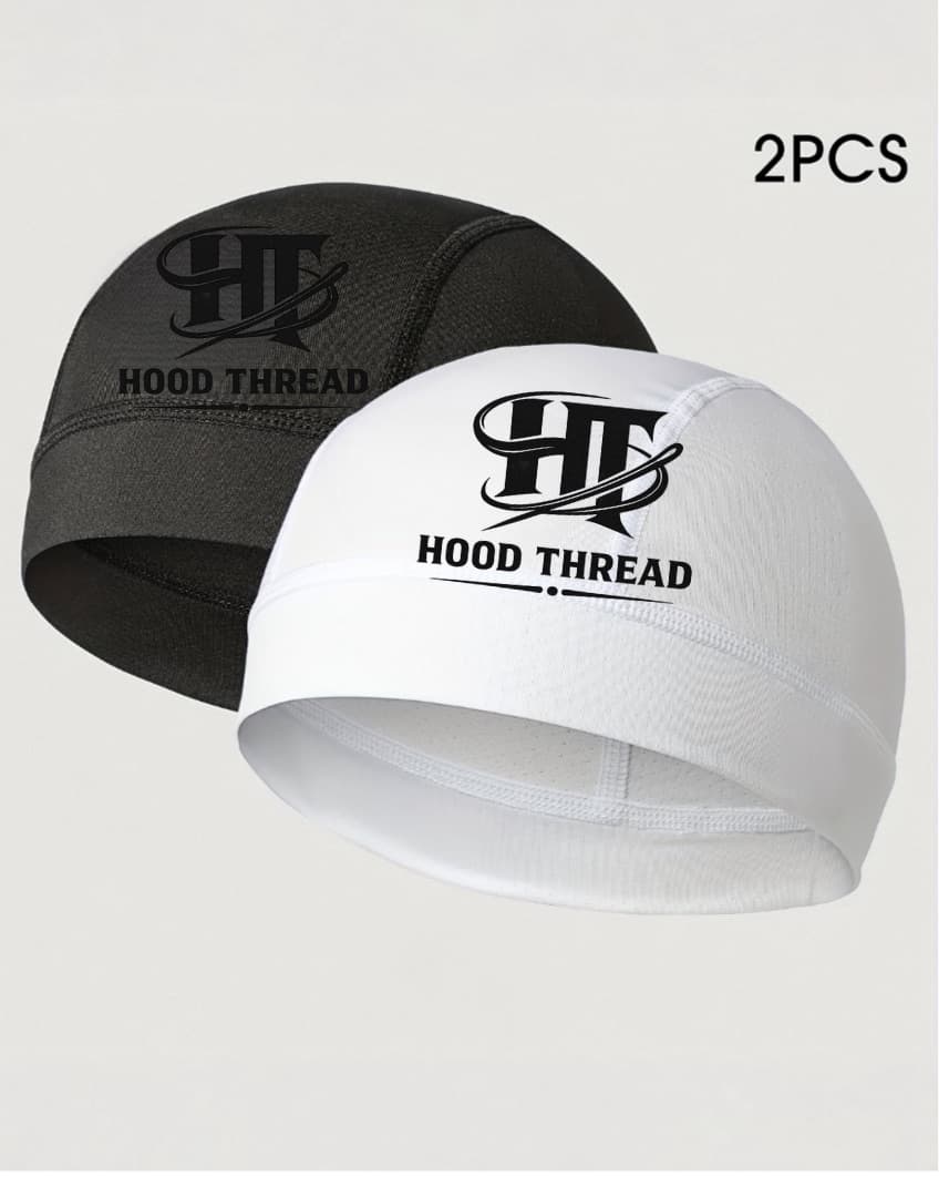 Hood Thread Premium Wave Cap Set (2PCS) – Black & White